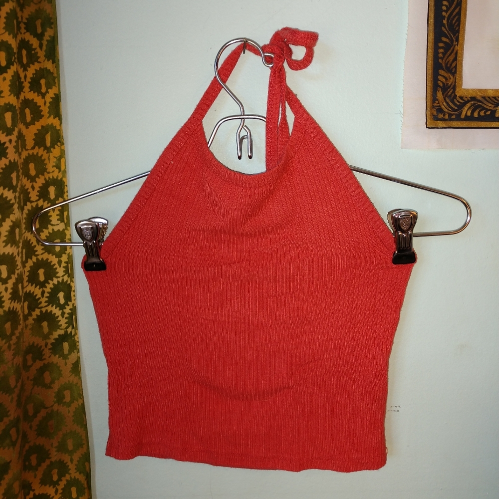 Ribbed Festival Cropped Halter